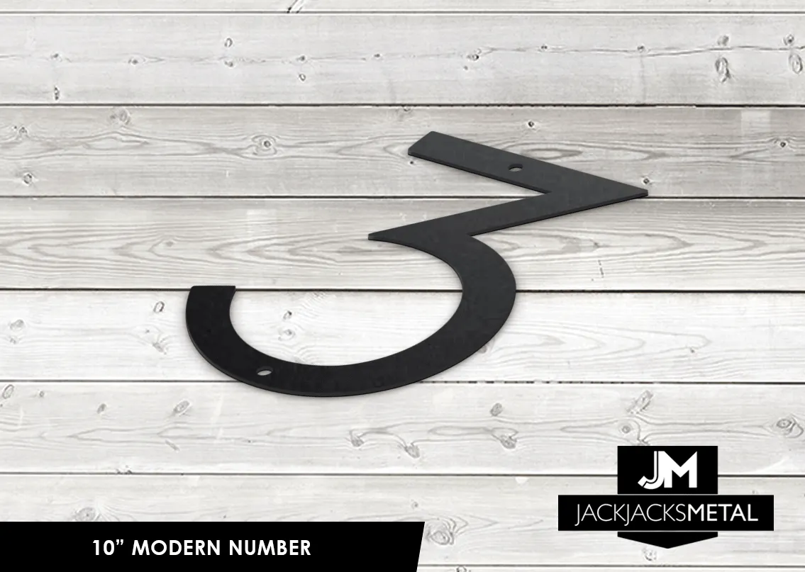 10'' Modern House Number or Letter - Contemporary Home Address - Large Door Numbers