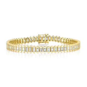 3.25CT DIAMOND BAGUETTE TENNIS BRACELET