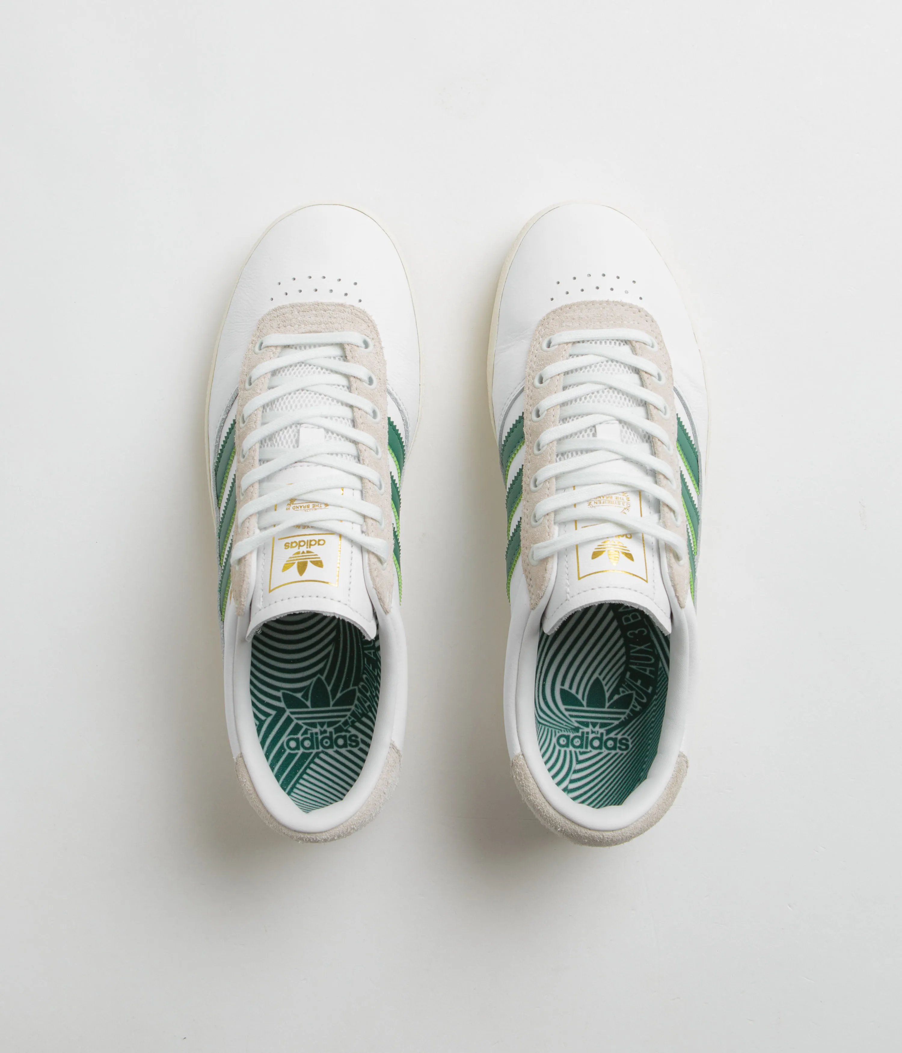 Adidas Puig Indoor Shoes - FTWR White / Dark Green / Cream White