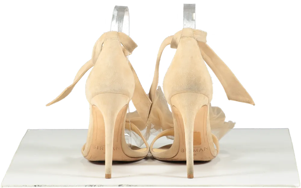 alexandre birman Beige Clarita Bow 90 Sandals UK 5 EU 38 👠