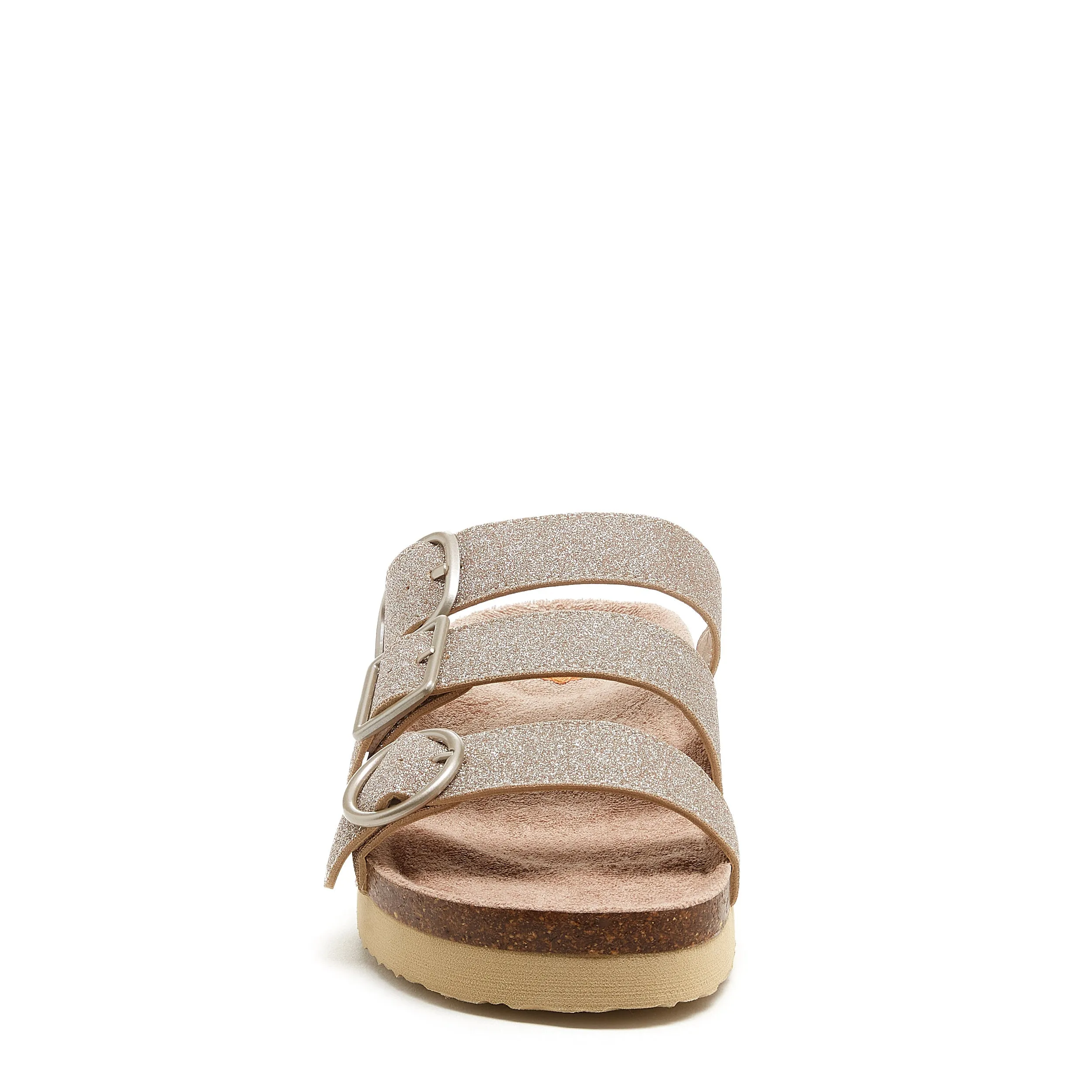 Astor Gold Glitter Slide Sandals