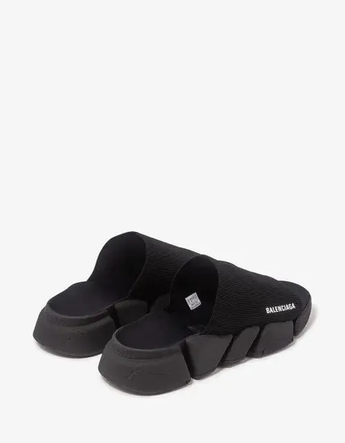 Balenciaga Black Speed 2.0 Slide Sandals