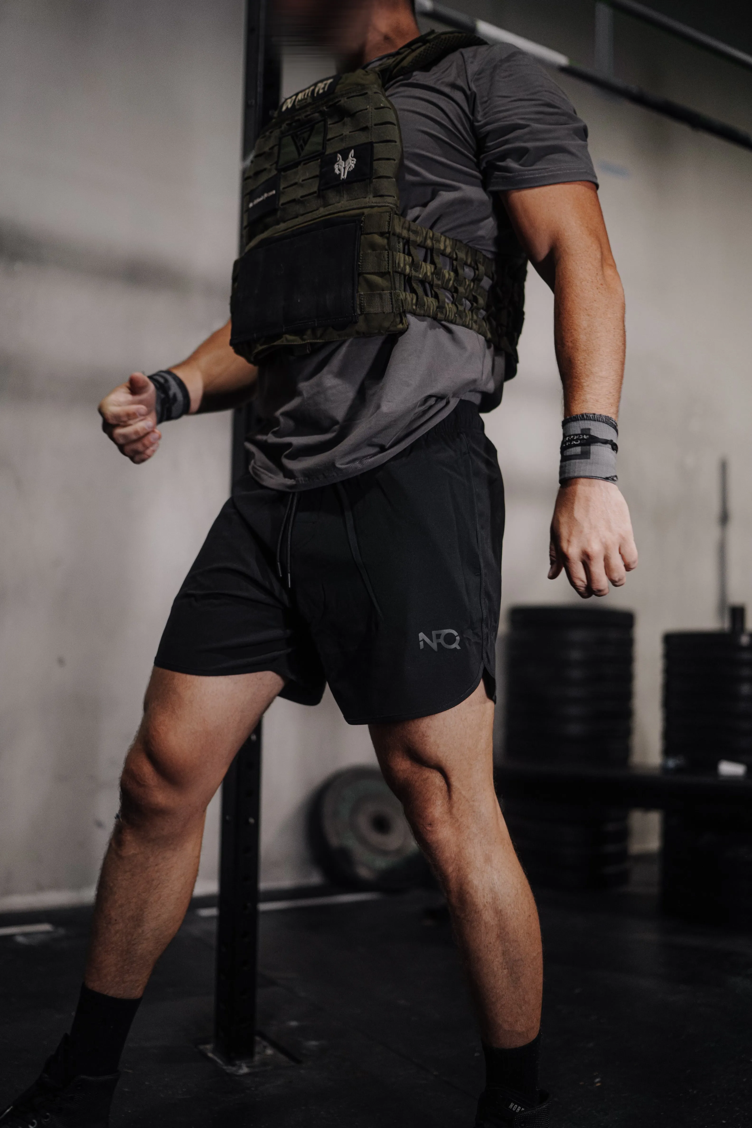 Black/Black Training Shorts