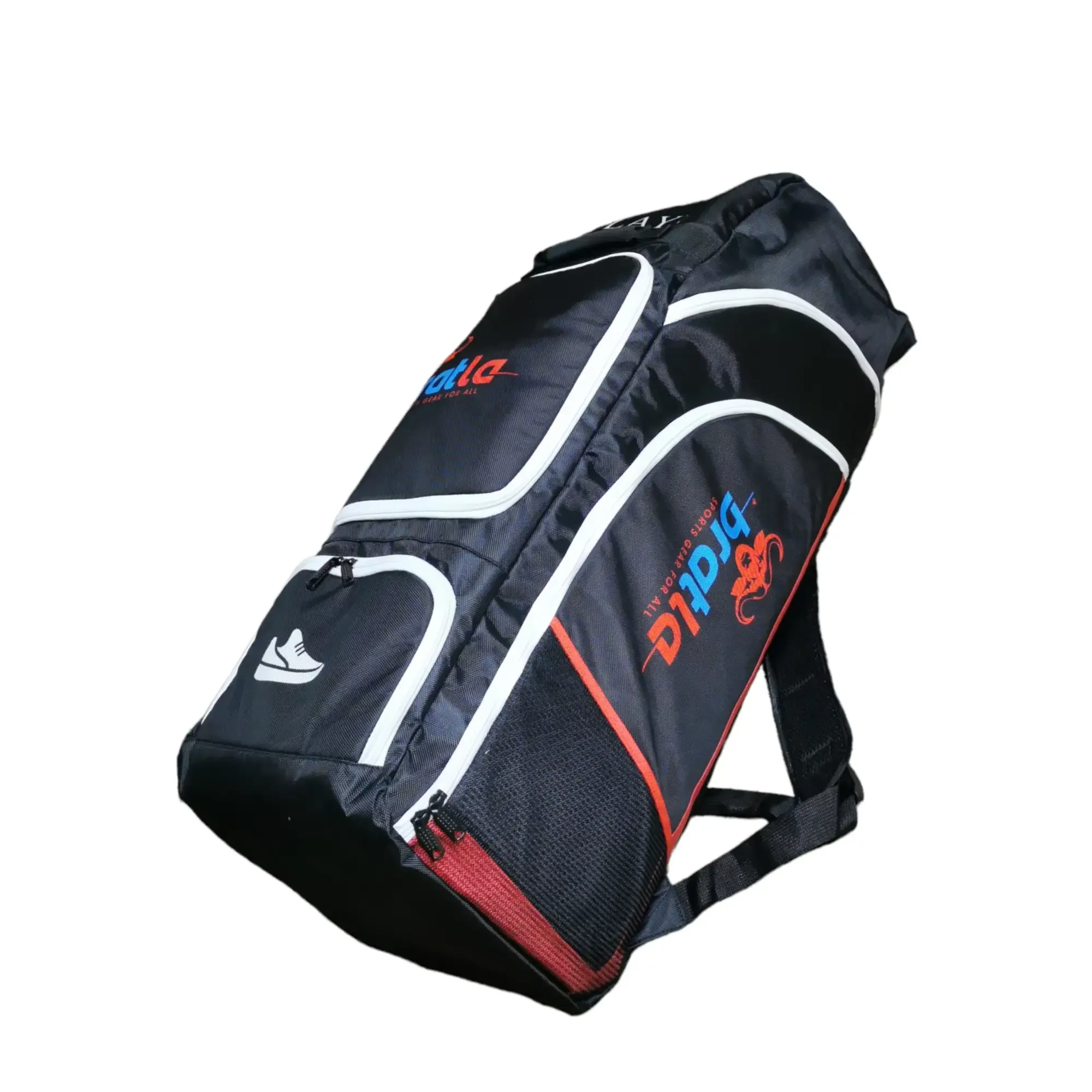 Bratla Player Edition Cricket Kit Bag Duffle for Full Size Kit with 7 Pockets Black