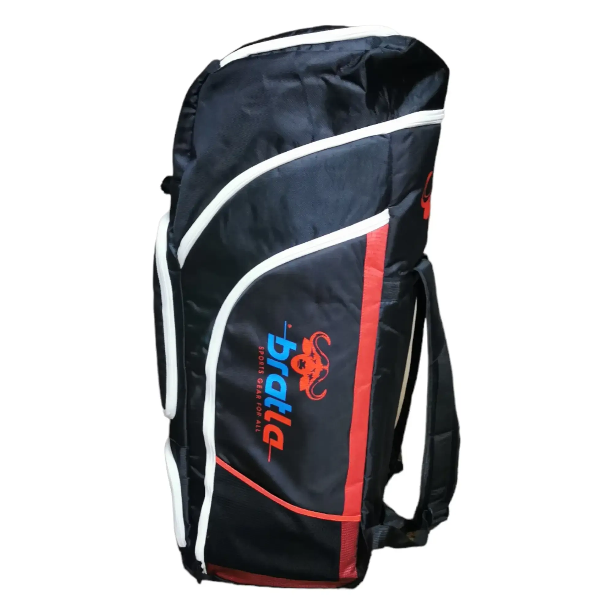 Bratla Player Edition Cricket Kit Bag Duffle for Full Size Kit with 7 Pockets Black