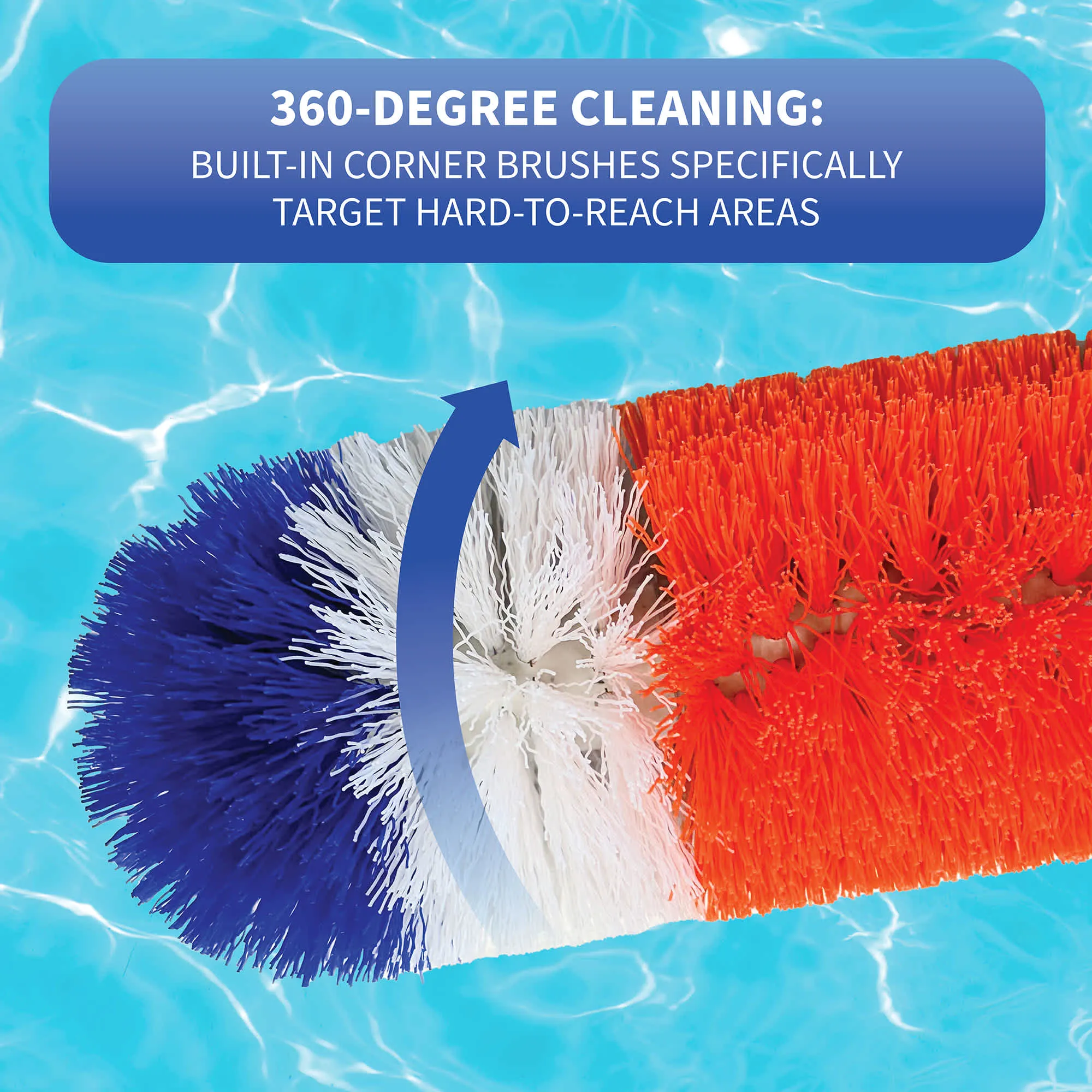 Brush Around 360-Degree Wall and Floor Pool Brush