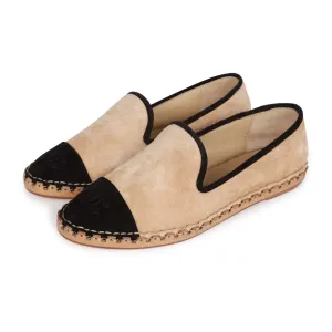 Chanel CC Espadrilles Beige and Black Suede 35