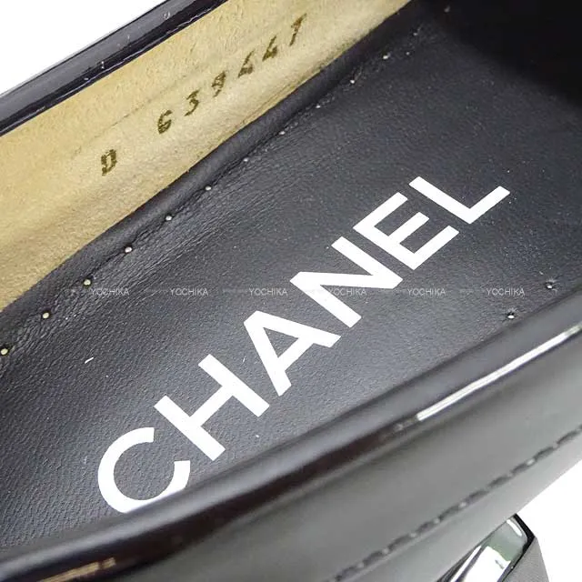 CHANEL loafers Paerl COCO Mark Oxford #37 Noir (Black) Patent calfskin #37 Gold HW G39447[BRAND NEW][Authentic]