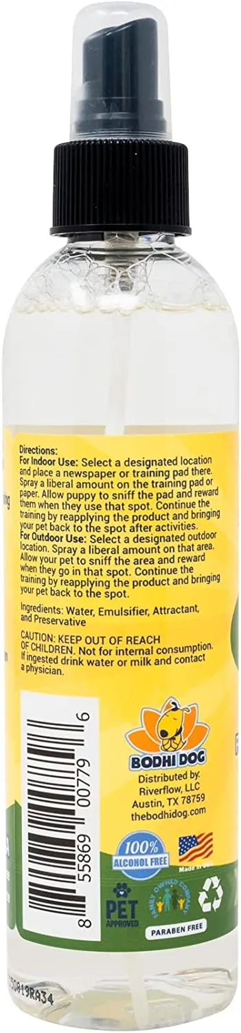 Dog Potty Training Spray | Indoor Outdoor Potty Here Training Aid for Dogs & Puppies | Puppy Potty Training for Potty Pads | Made in USA