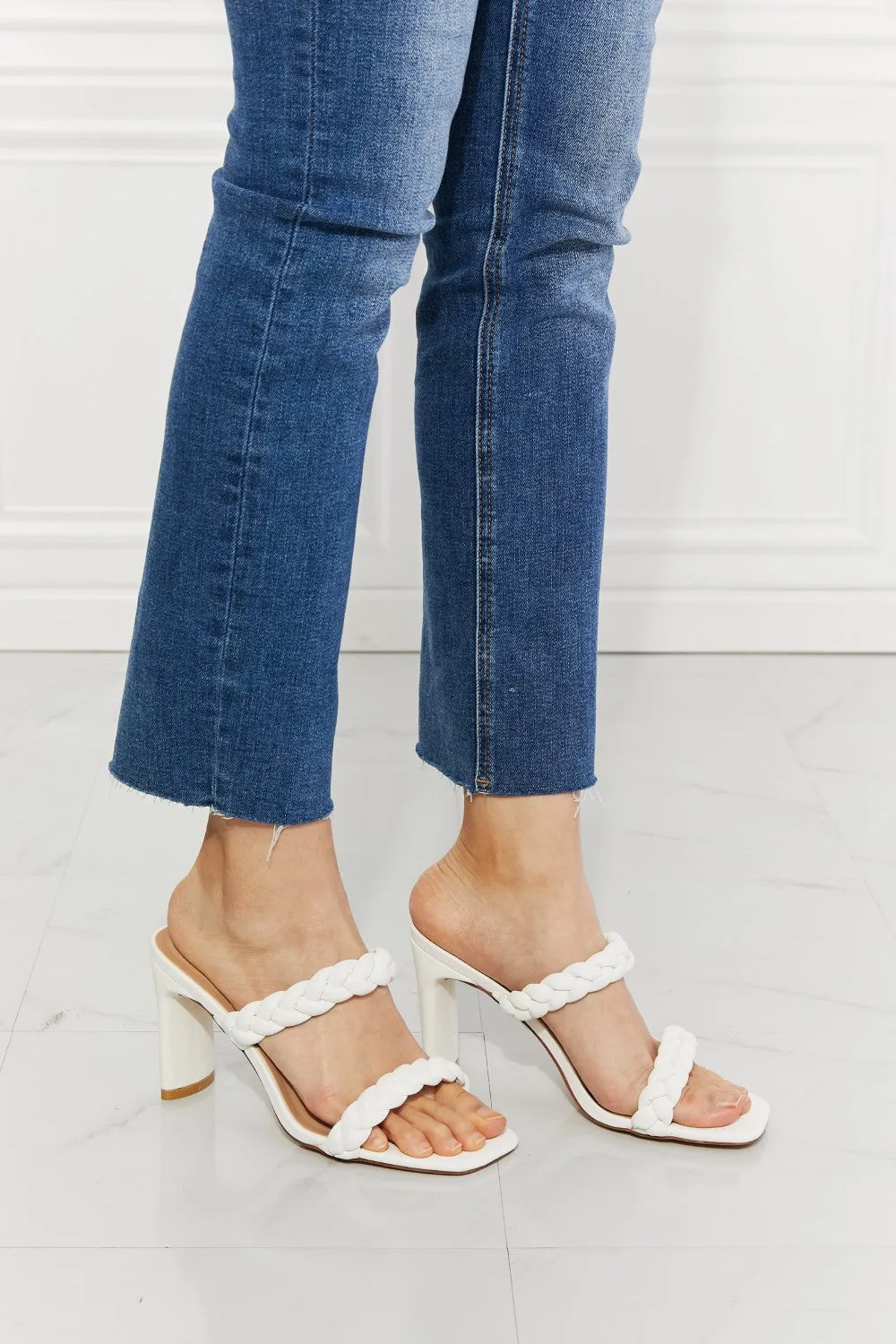 Double Braided Block Heel Sandal