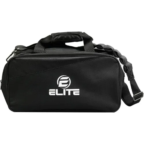 Elite Deluxe 2 Ball Plus Double Tote Bowling Bag with Shoe Storage Pocket