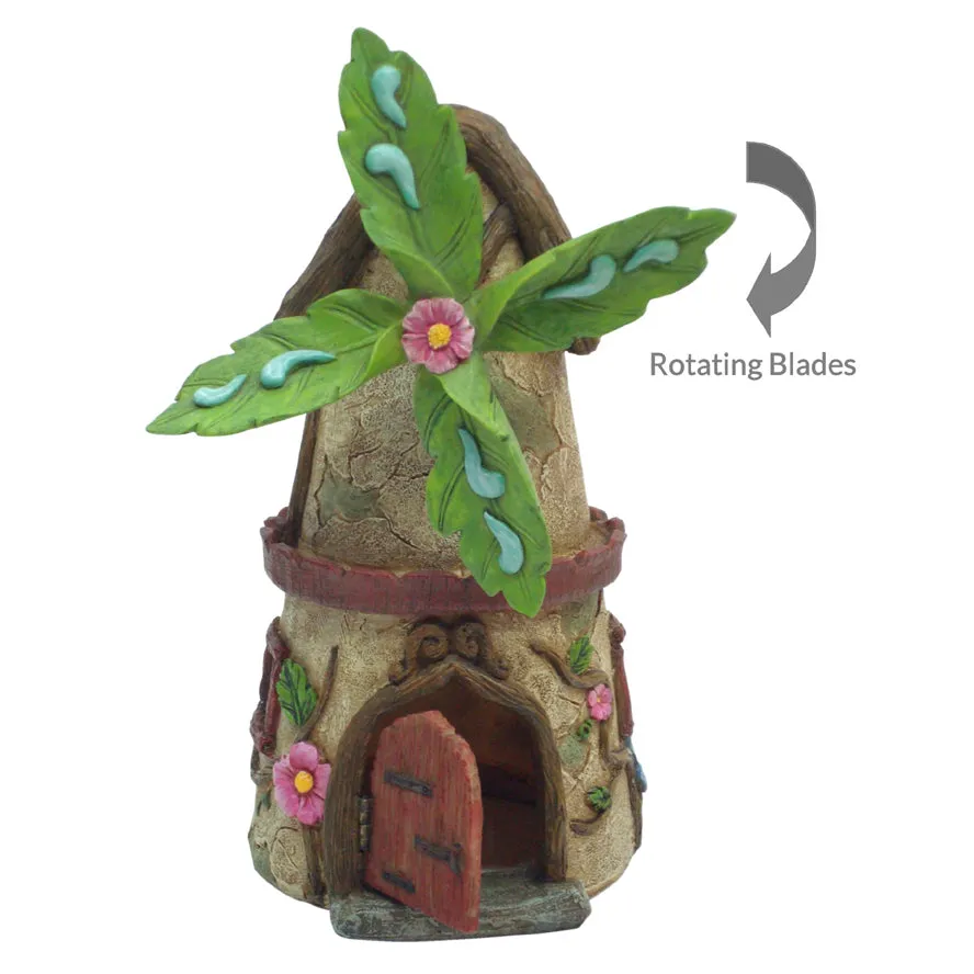 Fairy Windmill House w/Opening Door