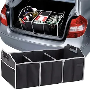 Foldable Black Car Trunk Cargo Storage Bag