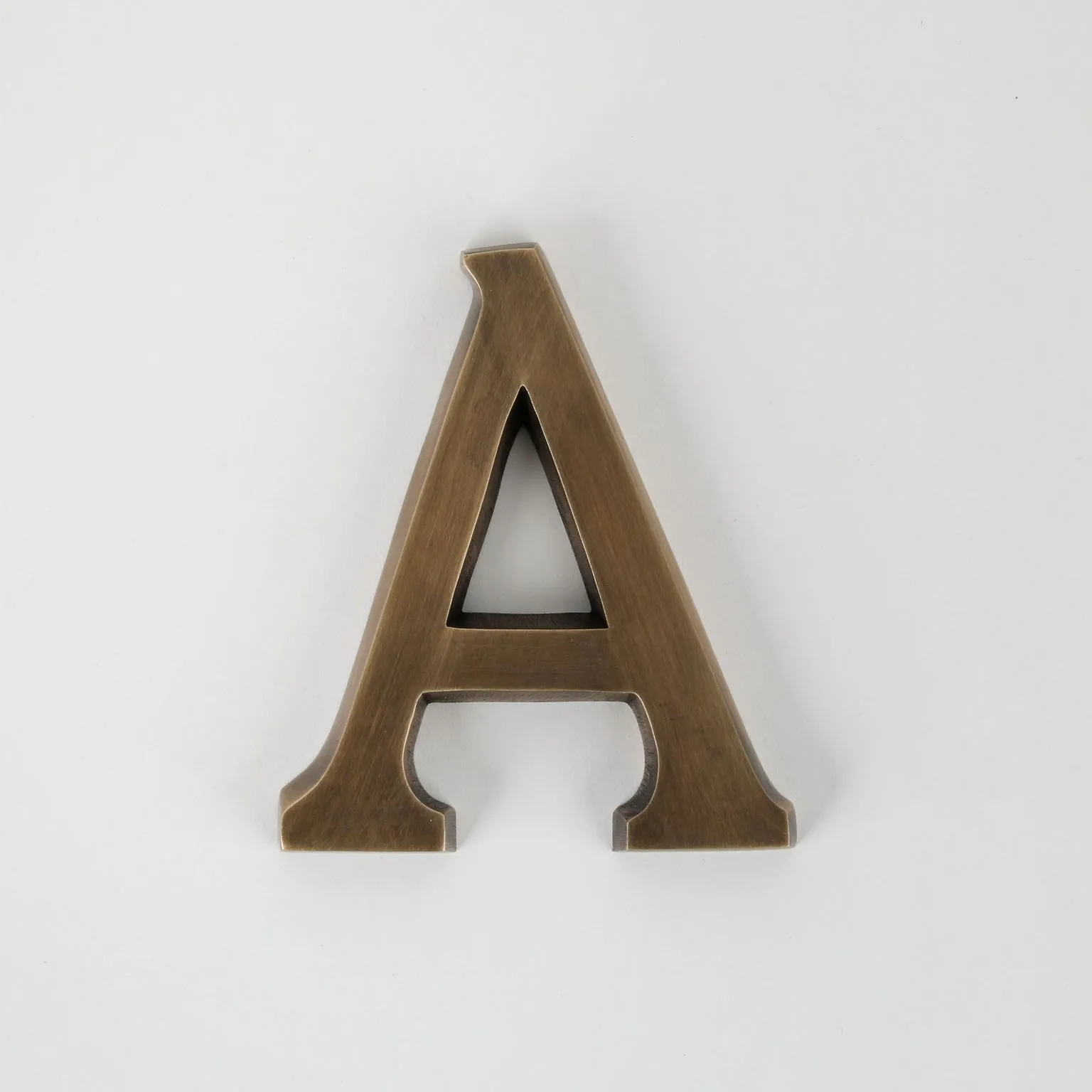 House Letter Small - Acid Washed Brass