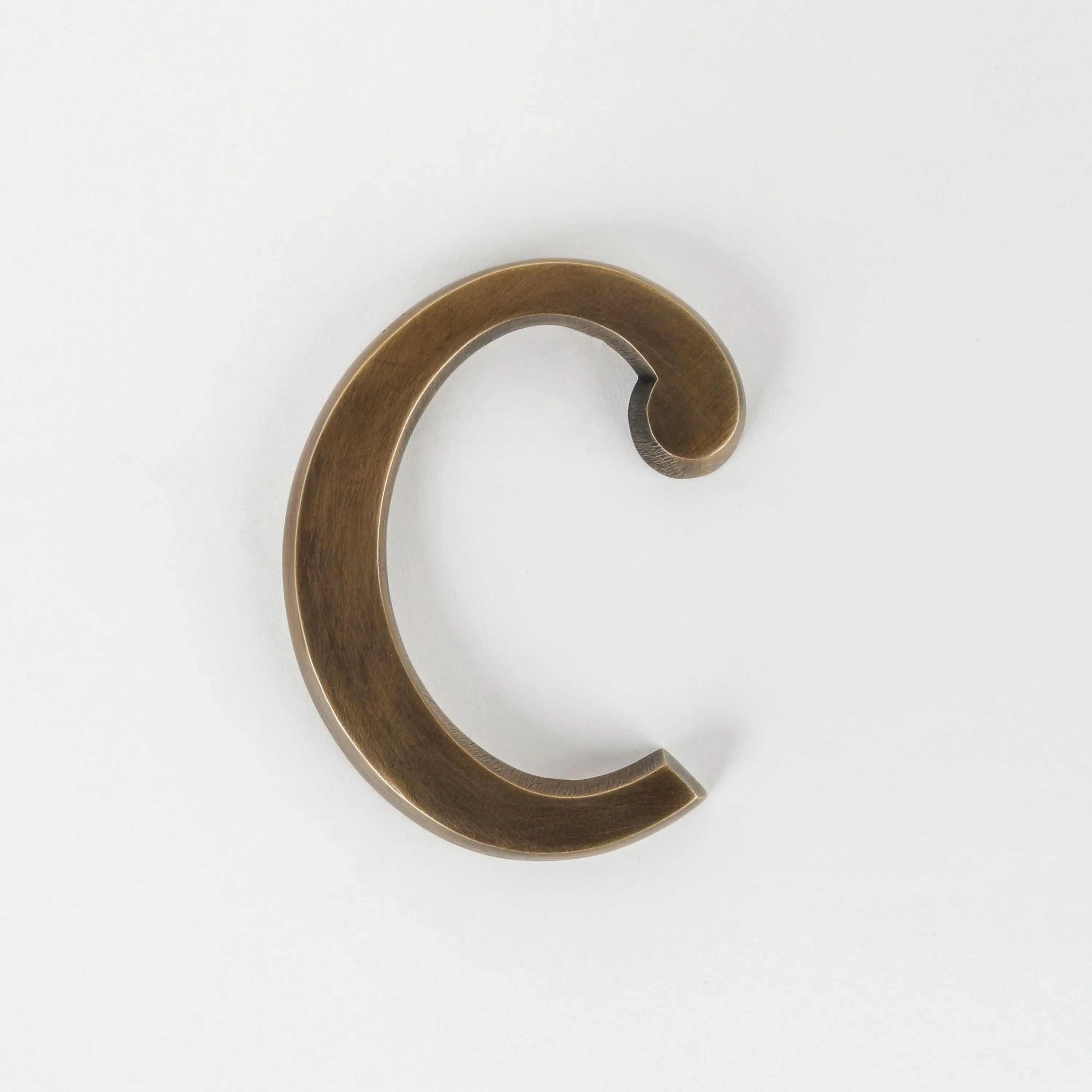 House Letter Small - Acid Washed Brass