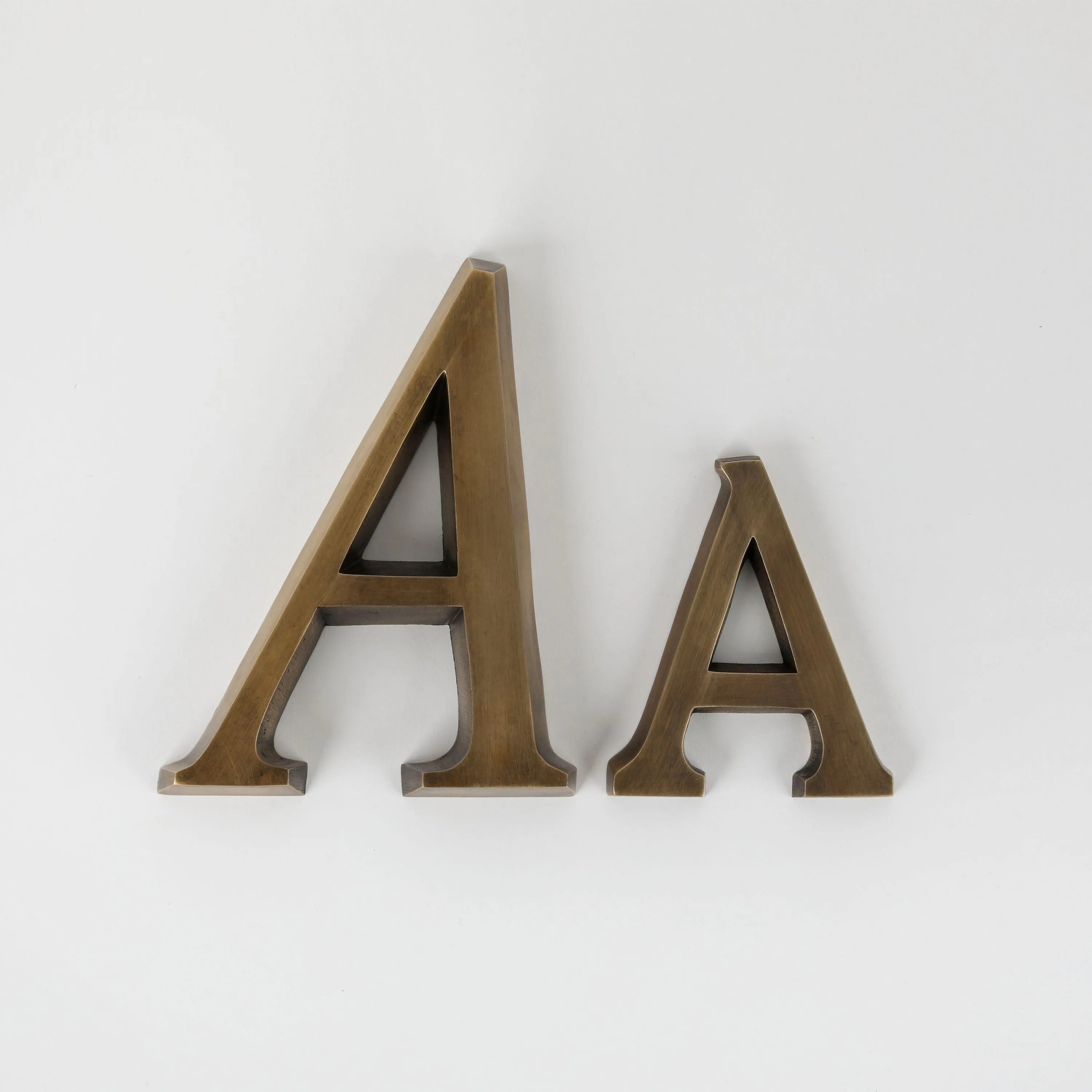 House Letter Small - Acid Washed Brass