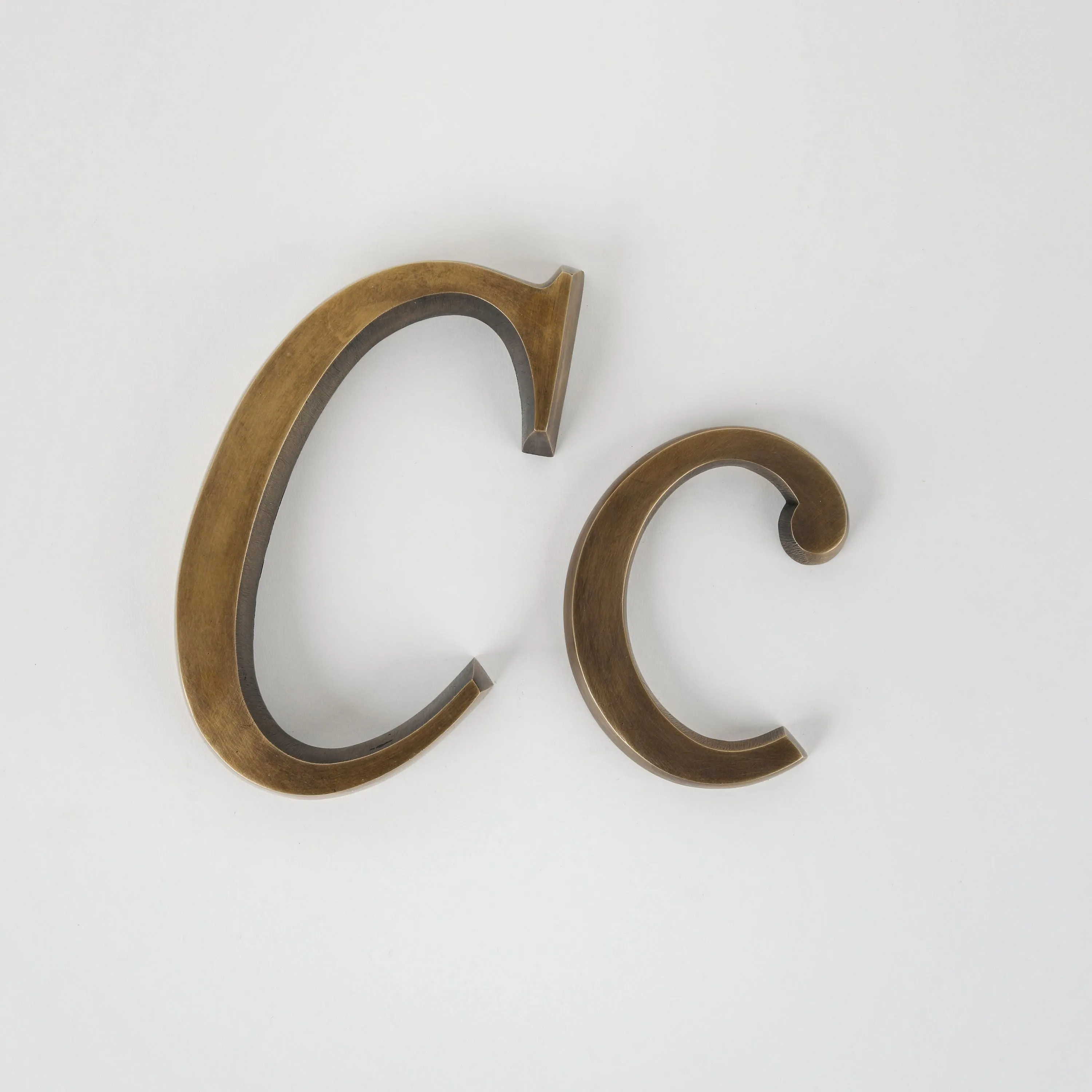 House Letter Small - Acid Washed Brass