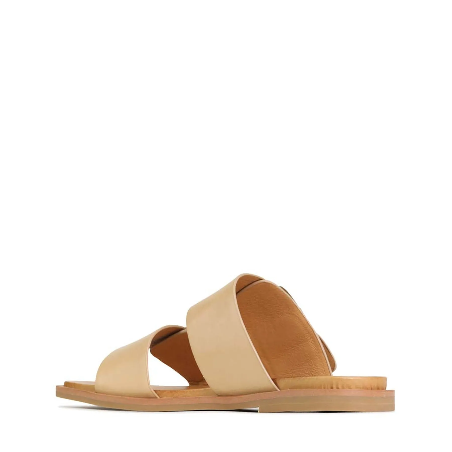 JETT DOUBLE STRAP SLIDE SANDALS LEATHER