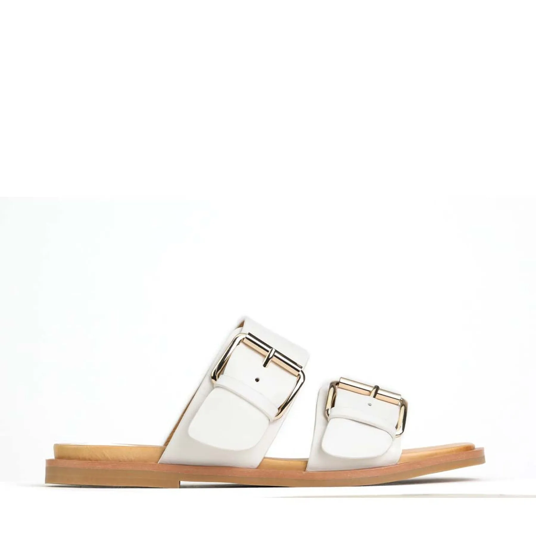 JETT DOUBLE STRAP SLIDE SANDALS LEATHER