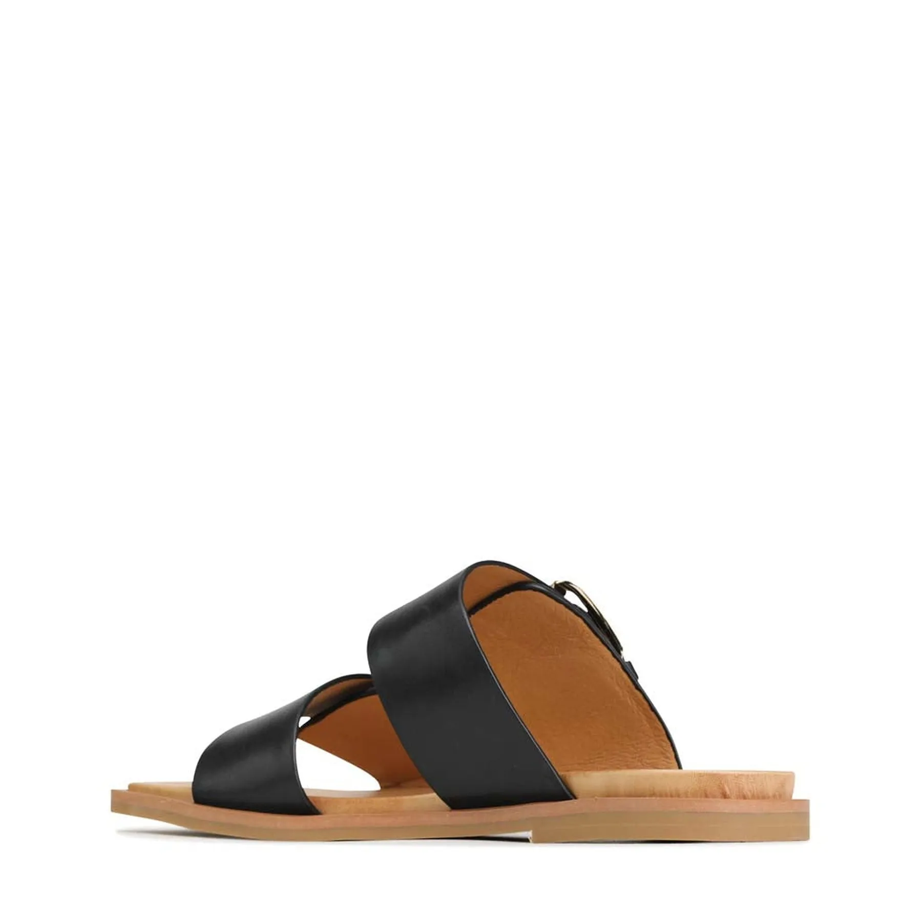 JETT DOUBLE STRAP SLIDE SANDALS LEATHER