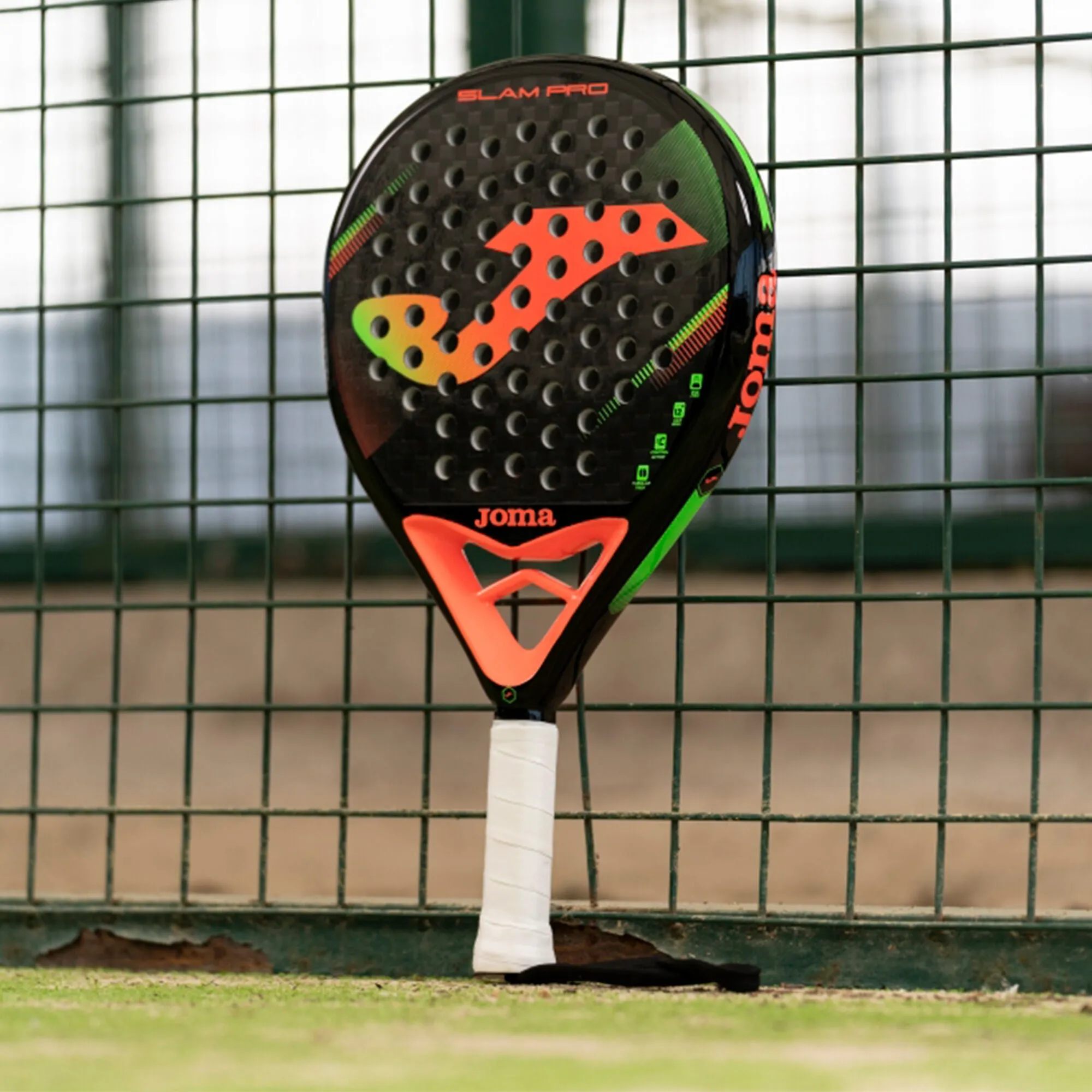 Joma Slam PRO Paddle Racket Black/Fluor Coral