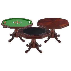 Kingston 48-in Poker Table Combo Set (Table Only) - Walnut Finish