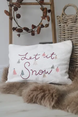 Let it Snow Boucle Cushion Cover