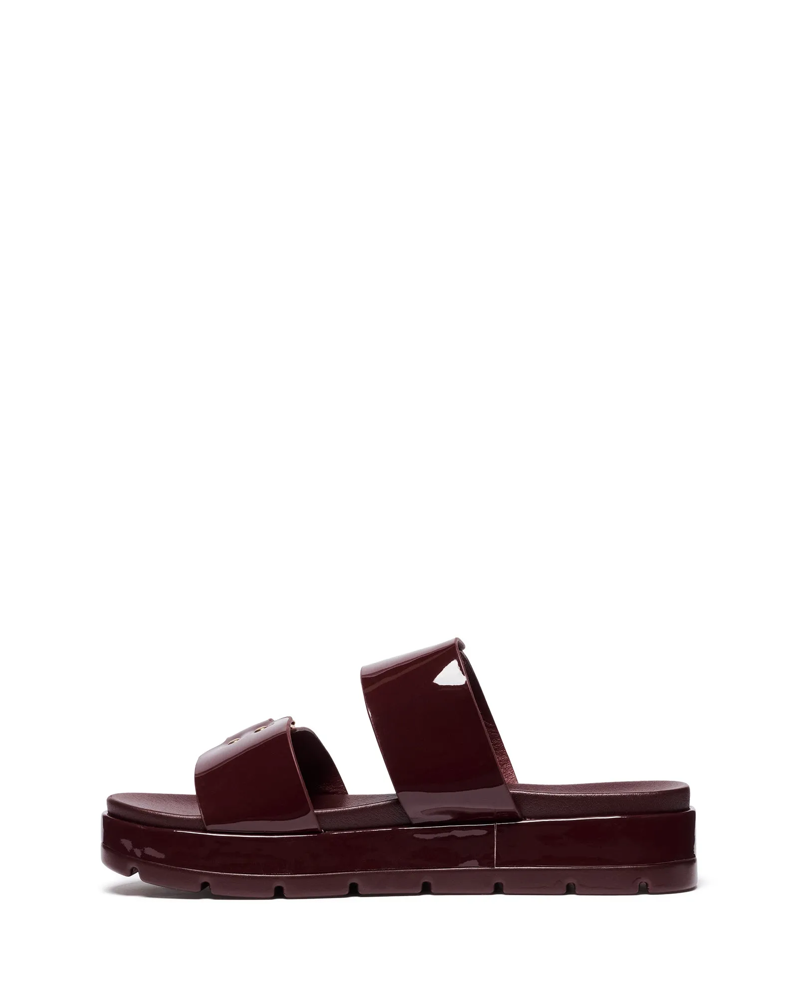 Litmus Flatform Sandals Cherry Patent