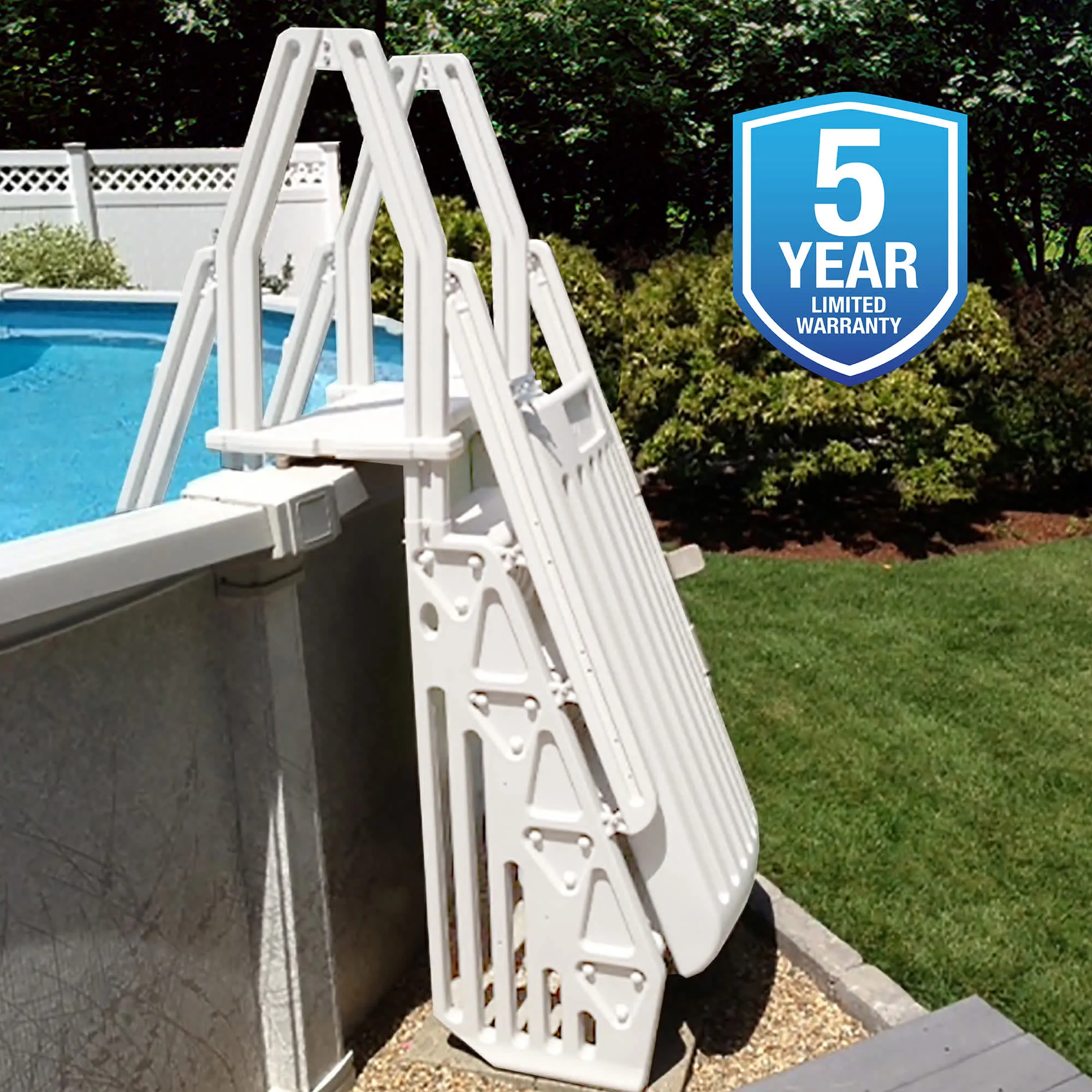 Neptune A-Frame Entry System for Above Ground Pools - White