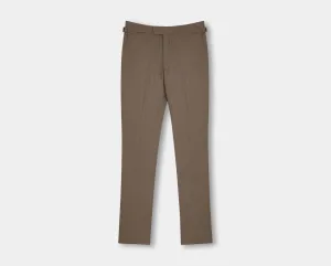 New Caine Brown Flannel Trousers