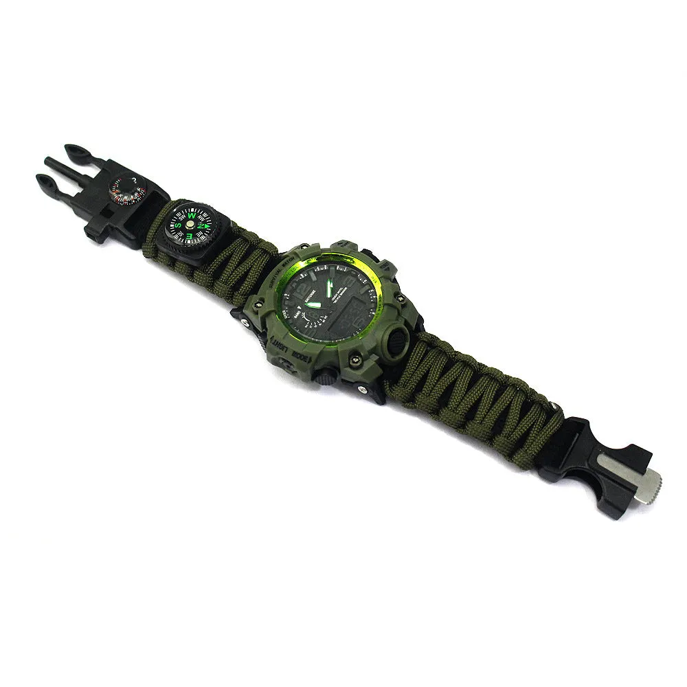 Outdoor Sports Electronic Watch Dual Movement Luminous Watch Compass