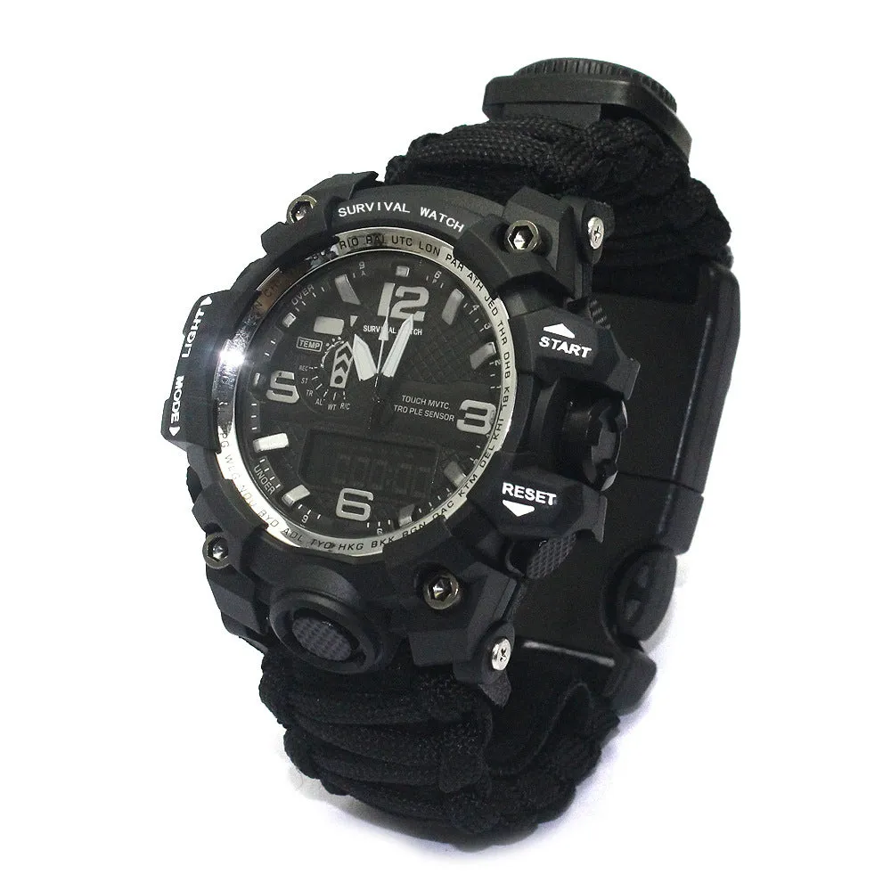 Outdoor Sports Electronic Watch Dual Movement Luminous Watch Compass