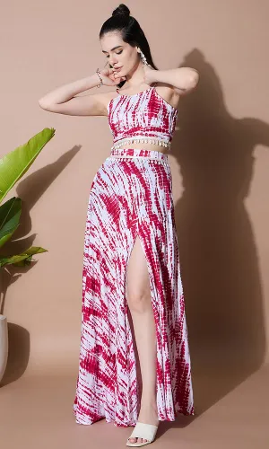 PARADISE PINK TIE-DYE RESORT COORD SET