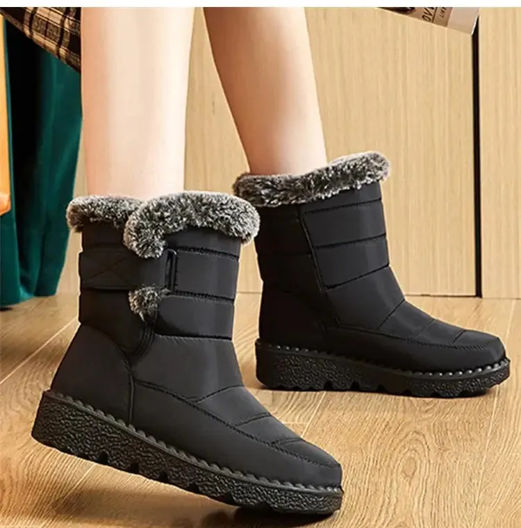 Snow Women Boots Soft Women's Boots Platform Ladies Shoes Fur Keep