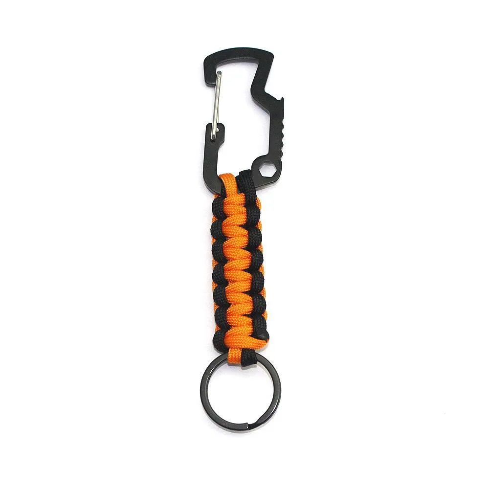 Survival Climbing Keychain Umbrella Rope Woven Multifunctional Carabiner