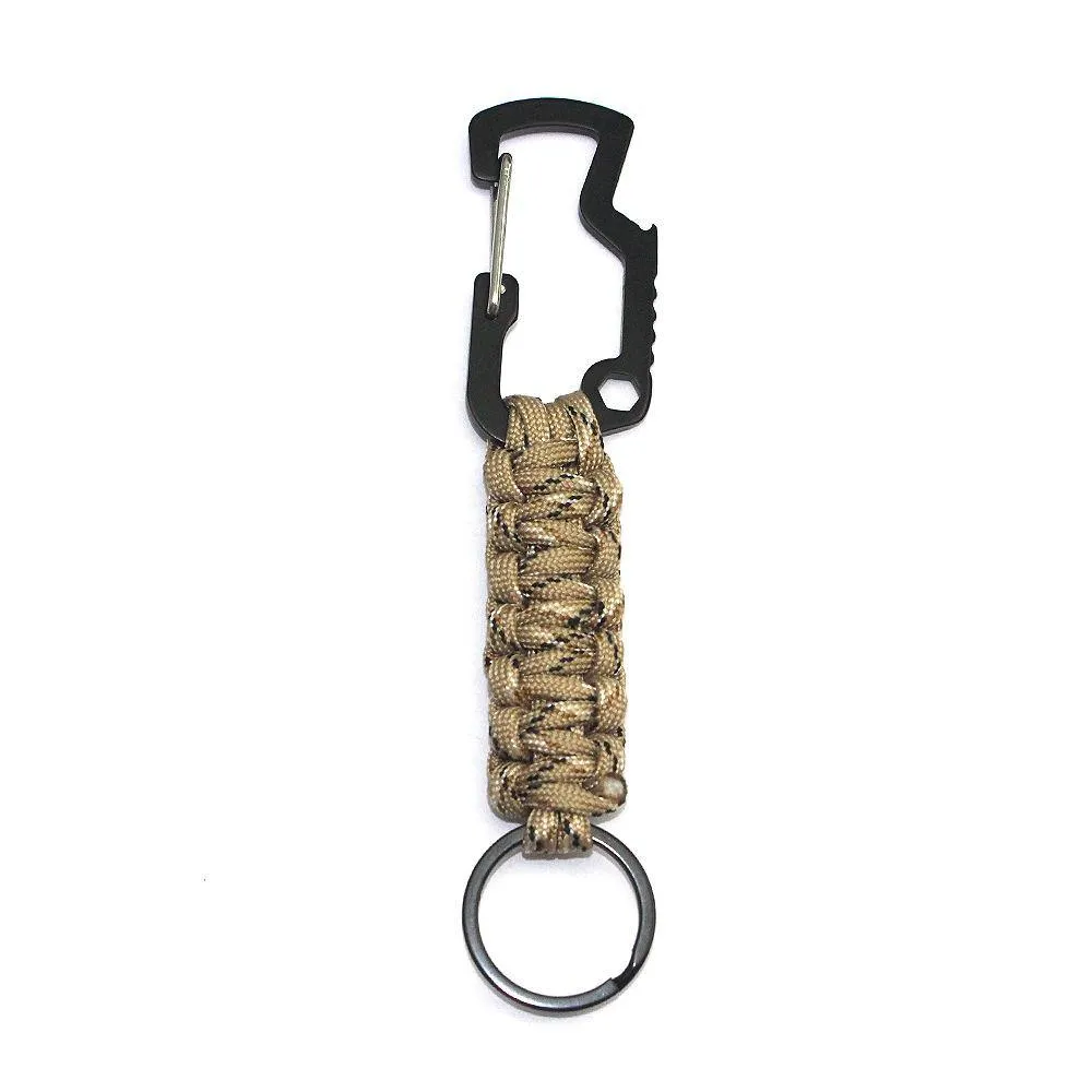 Survival Climbing Keychain Umbrella Rope Woven Multifunctional Carabiner