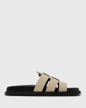 TAMARA Leather Footbed Slide Sandals