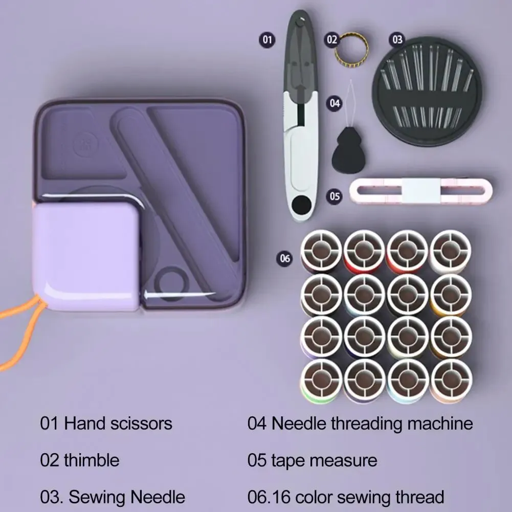 Trendy Pastel-Colored Travel Sewing Kit